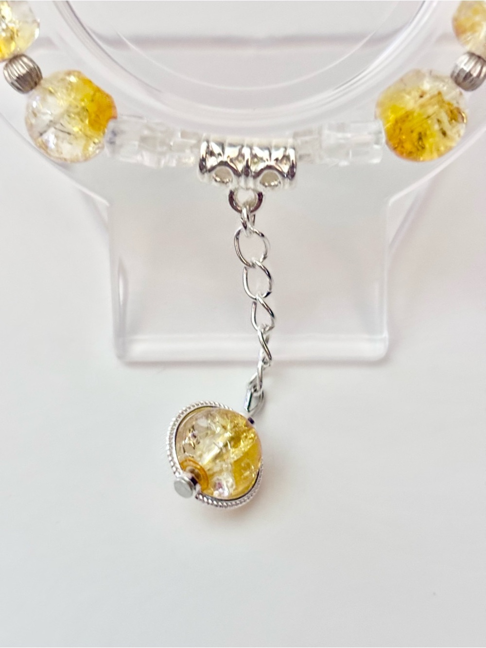 Handmade Yellow Butterfly Charm Bracelet - Picture 2 of 5